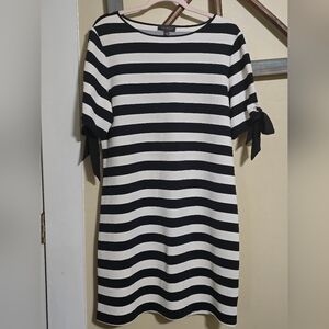 The Limited Navy and White Textured Top